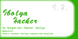 ibolya hacker business card
